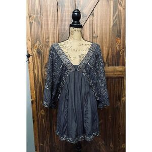 Free People Eternal Sunshine Tunic Boho Dress Sz S Oversized